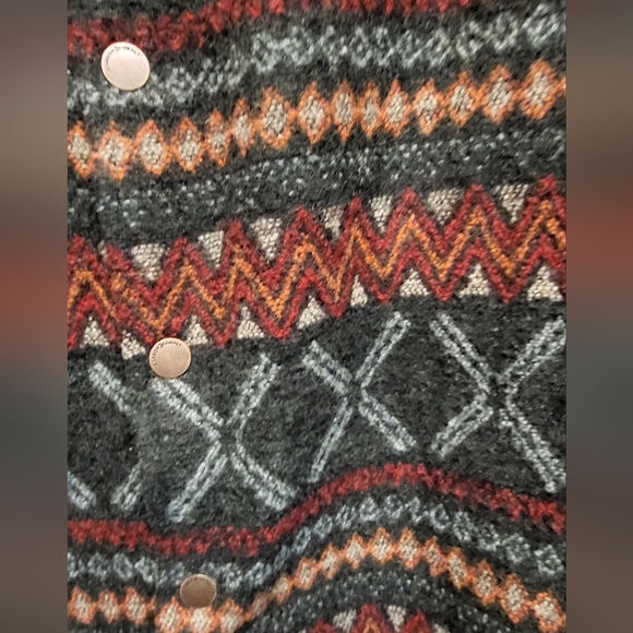 Carbon2Colbalt Men's Geometric Pattern Plush Wool Blend Shirt Jacket - Size XL - Picture 3 of 4